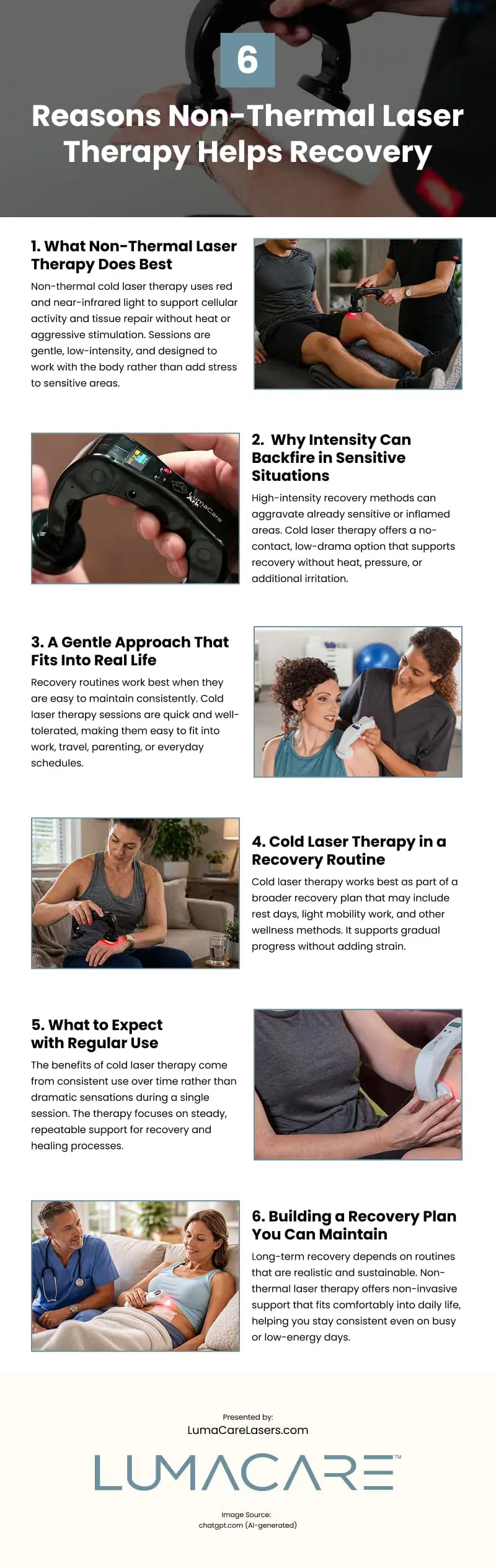 6 Reasons Non-Thermal Laser Therapy Helps Recovery Infographic 6 Reasons Non-Thermal Laser Therapy Helps Recovery Infographic