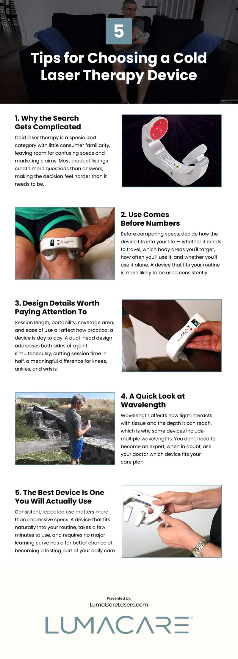 5 Tips for Choosing a Cold Laser Therapy Device Infographic 5 Tips for Choosing a Cold Laser Therapy Device Infographic