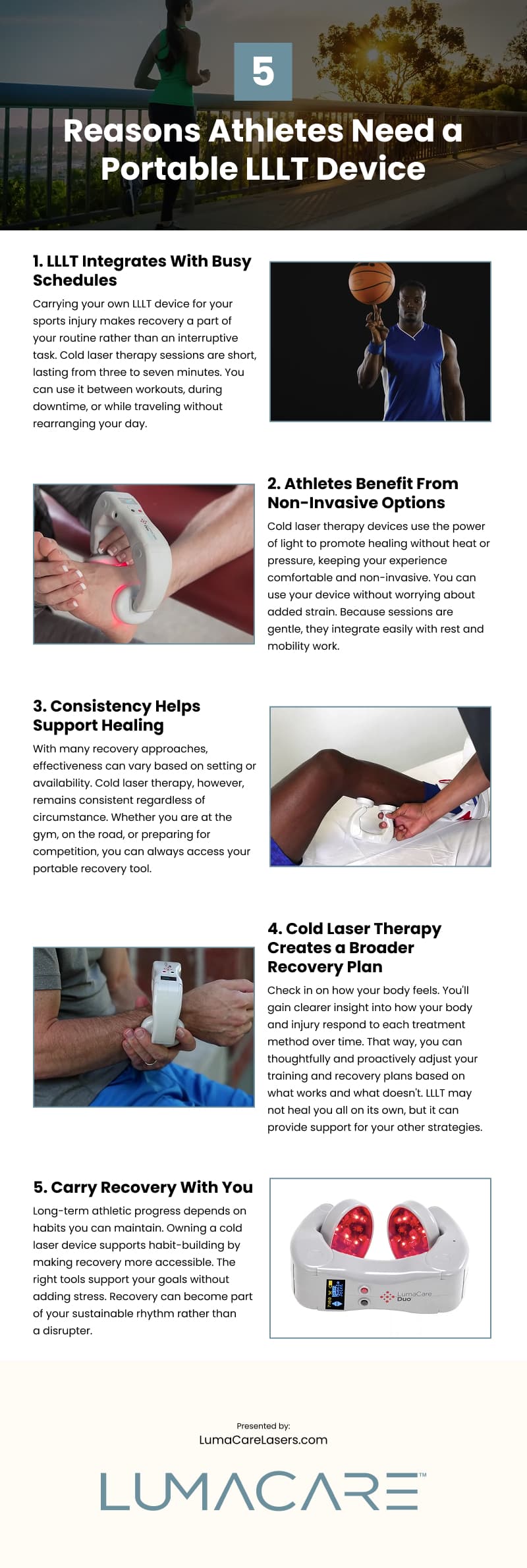 5 Reasons Athletes Need a Portable LLLT Device Infographic 5 Reasons Athletes Need a Portable LLLT Device Infographic