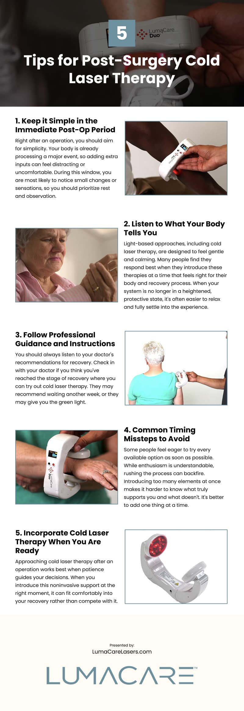 5 Tips for Post-Surgery Cold Laser Therapy Infographic 5 Tips for Post-Surgery Cold Laser Therapy Infographic