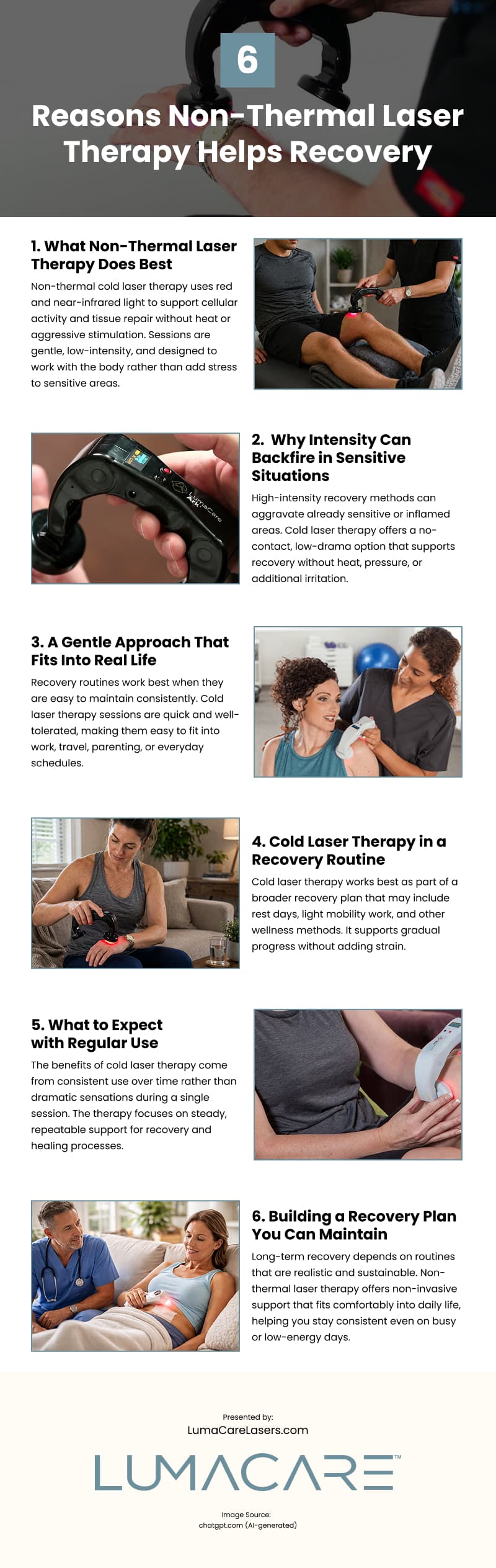 6 Reasons Non-Thermal Laser Therapy Helps Recovery Infographic