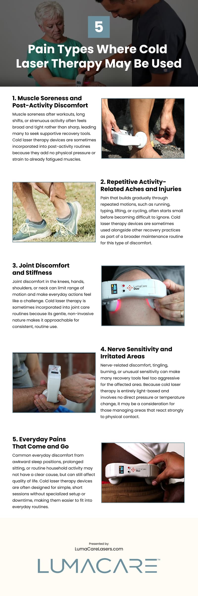 5 Pain Types Where Cold Laser Therapy May Be Used Infographic 5 Pain Types Where Cold Laser Therapy May Be Used Infographic